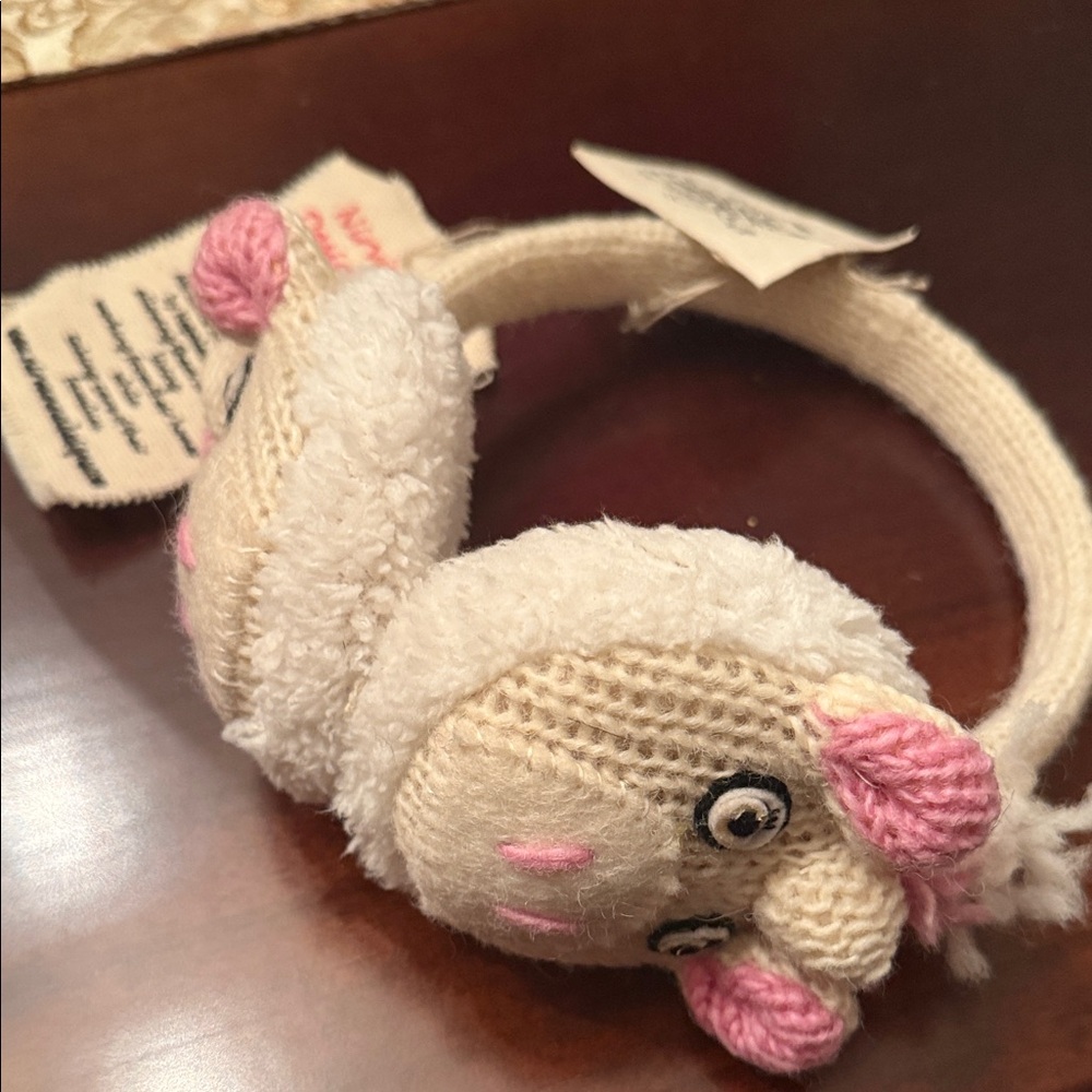 Adorable Cream and Pink Unicorn Earmuffs